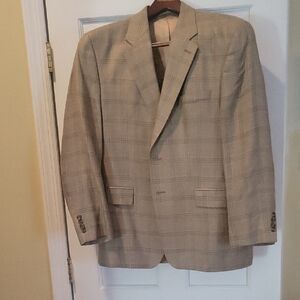 Lauren Ralph Lauren Beige Plaid Blazer